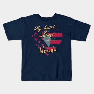 My Heart is always in Nevada Kids T-Shirt